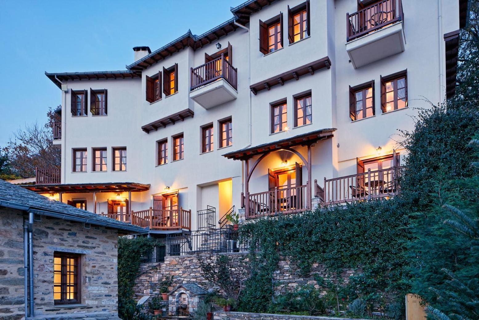 Hotel Dryades And Spa Agios Lavrentios Bagian luar foto